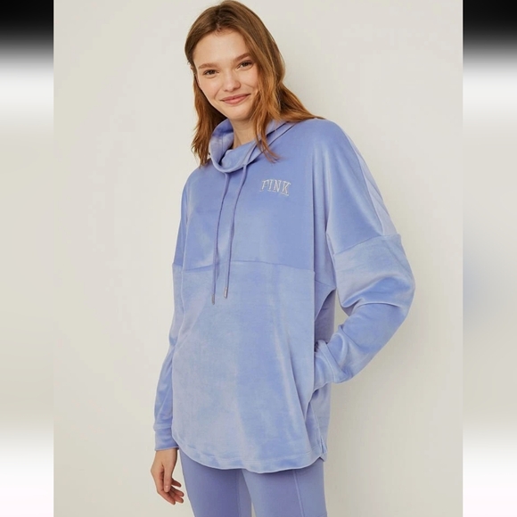 PINK Victoria's Secret Light Blue Hoodie - Size XS - Picture 1 of 12